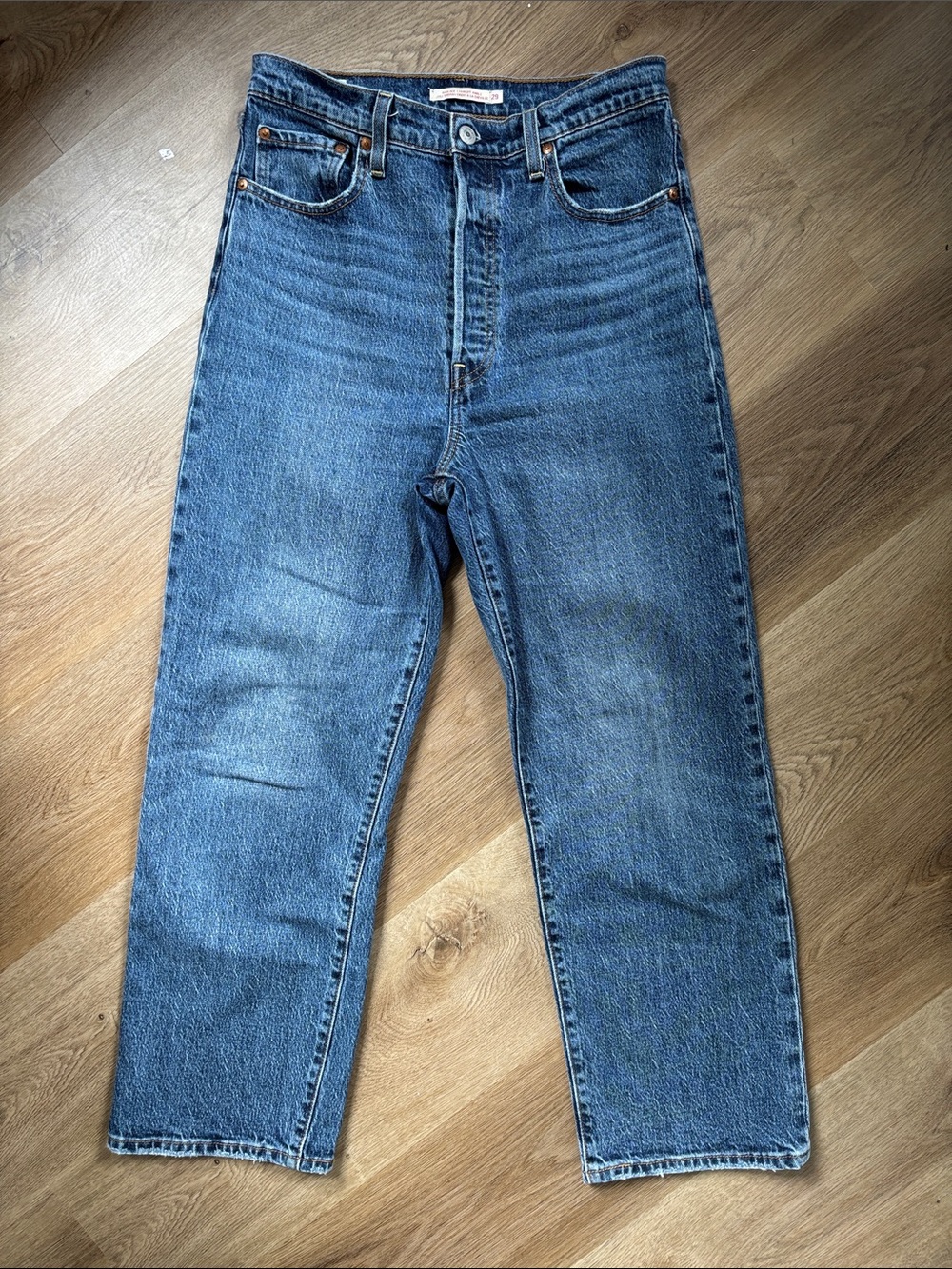 Levi's Ribcage Straight Ankle Blue Jeans 29